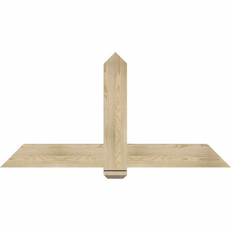 Ekena Millwork Eugene Rough Sawn Timber Gable Bracket, Douglas Fir, 60"W x 30"H x 4"D x 6"F, 12/12 Pitch GBW060X30X0406EUG00RDF